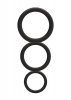 Round Cock Ring Set - Black